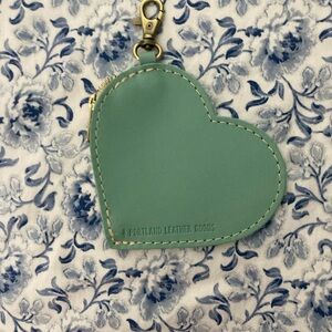Portland Leather Goods Heart Pouch in Mint